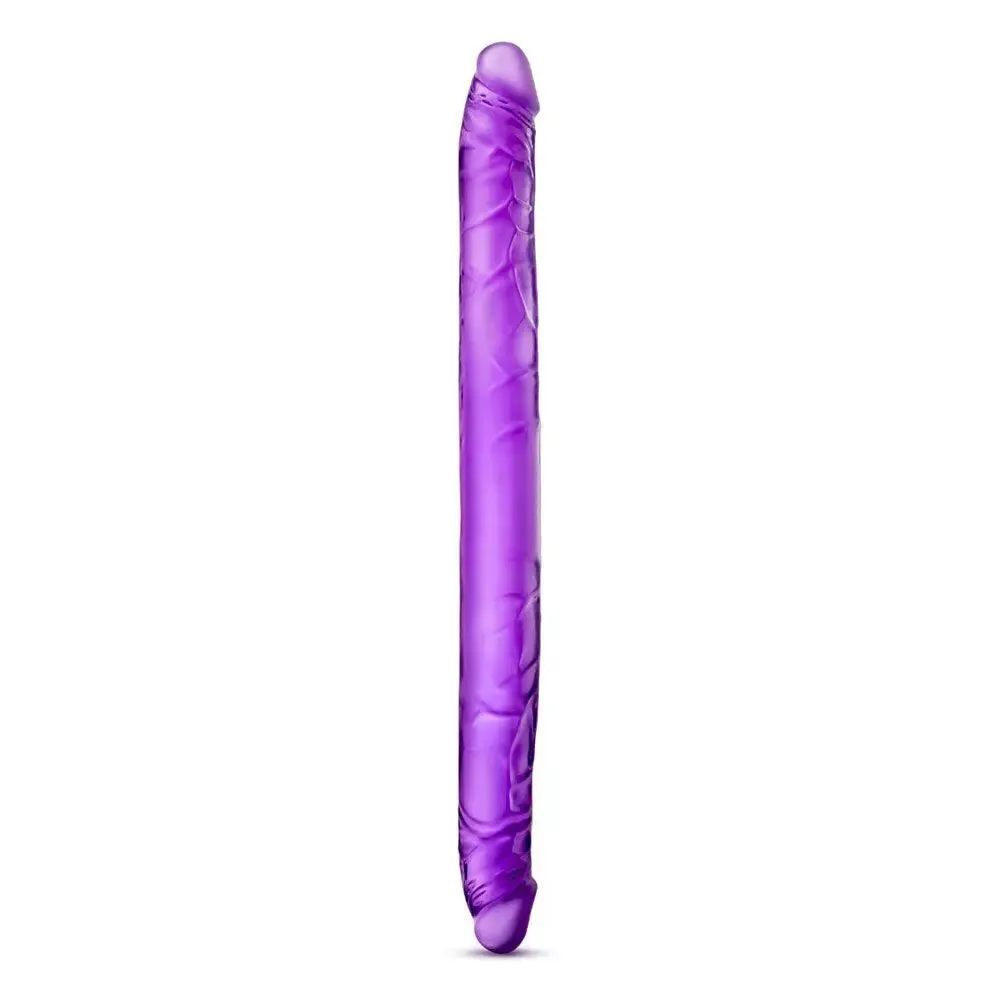 16-inch Blush Novelties Purple Large Double Dildo for Couples