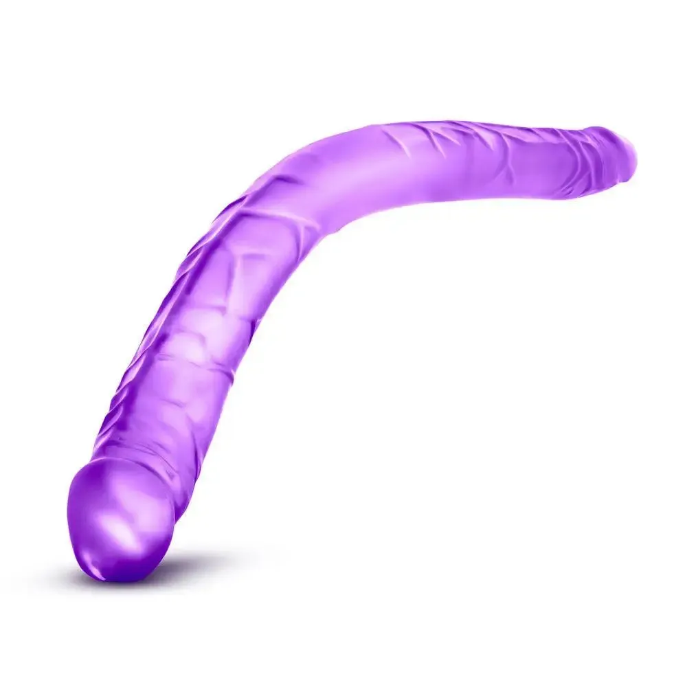 16-inch Blush Novelties Purple Large Double Dildo for Couples