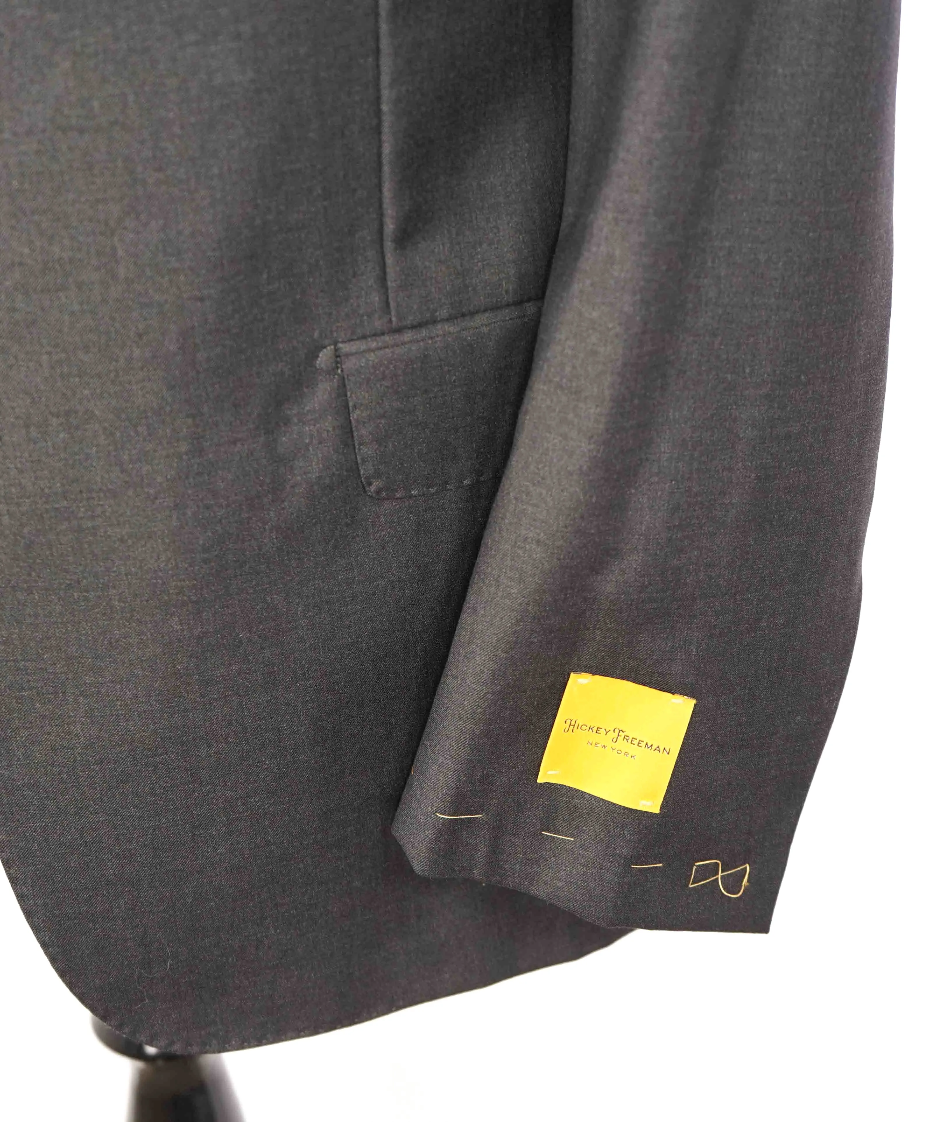 $1,695 HICKEY FREEMAN LORO PIANA - Gray Suit 150’s Tasmanian Wool - 44R