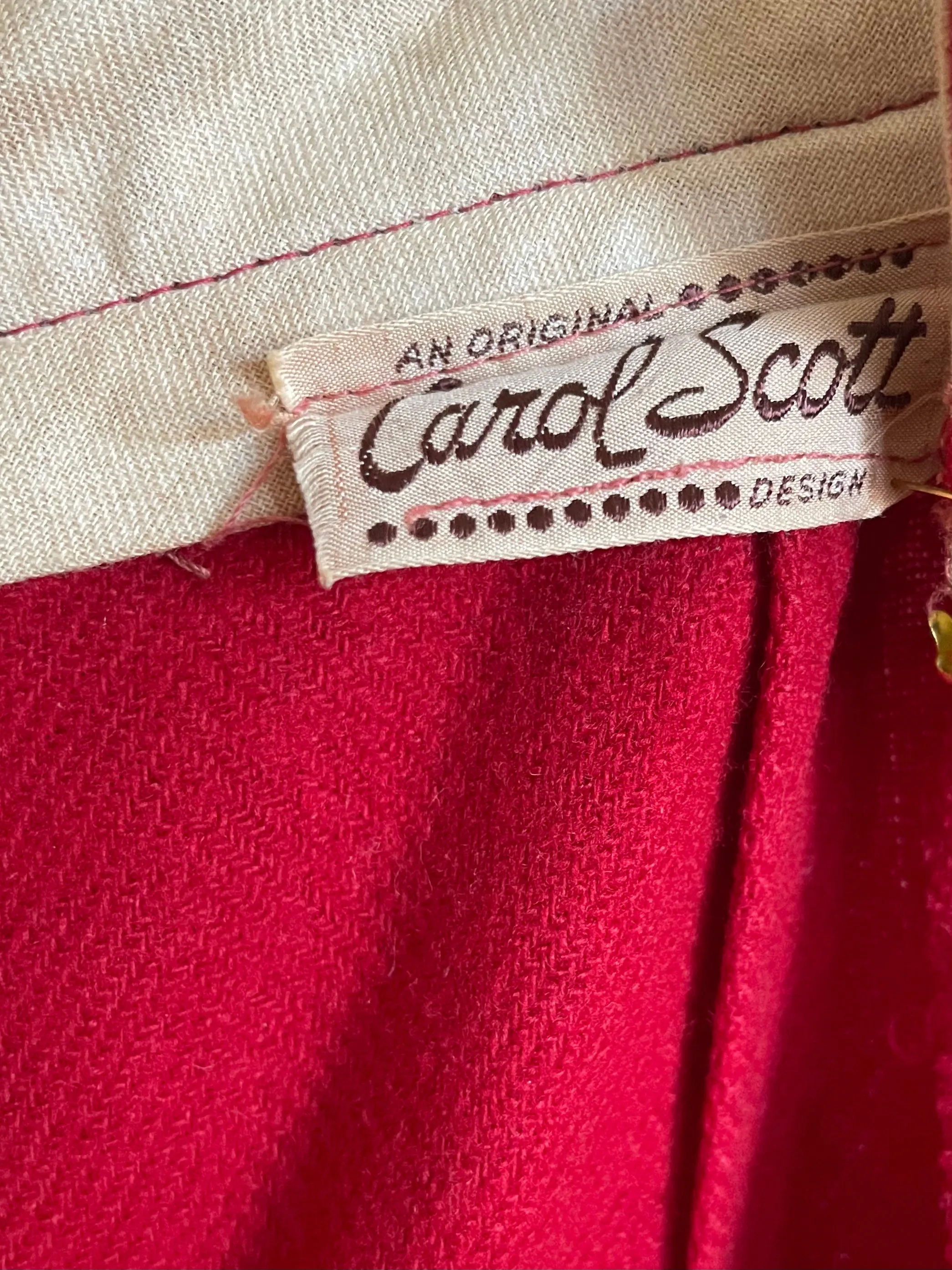 1950s Soft Wool Flannel Side Button Pants