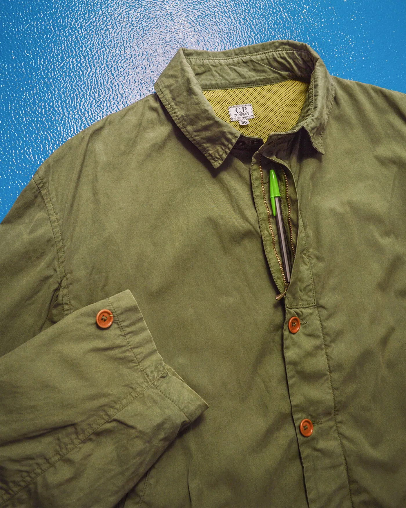 1989 Ideas from Massimo Osti Muted Green Mesh Lined Work Jacket (~L~)