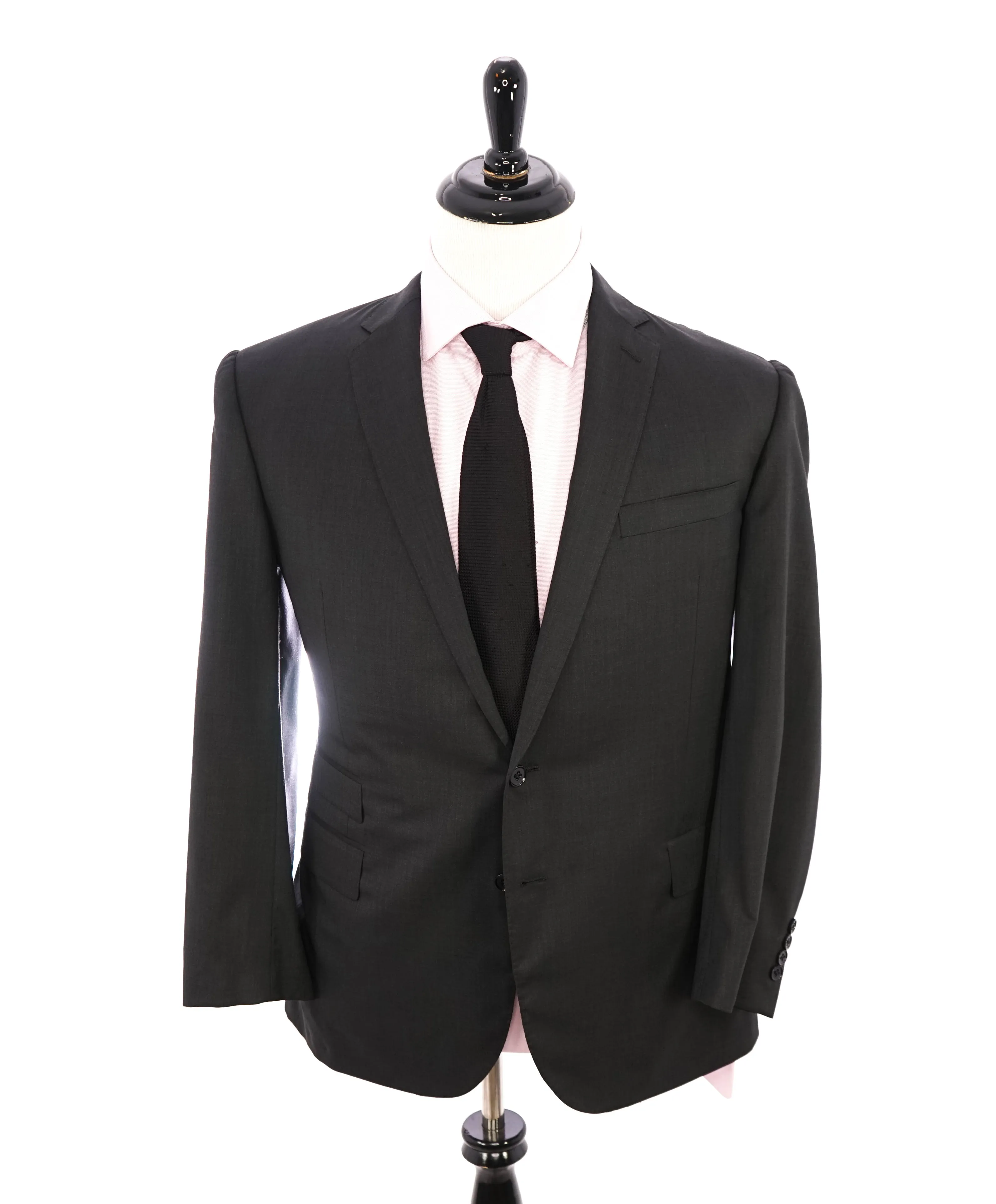 $1,995 RALPH LAUREN BLACK LABEL - "Anthony" Gray Notch lapel Suit - 44R