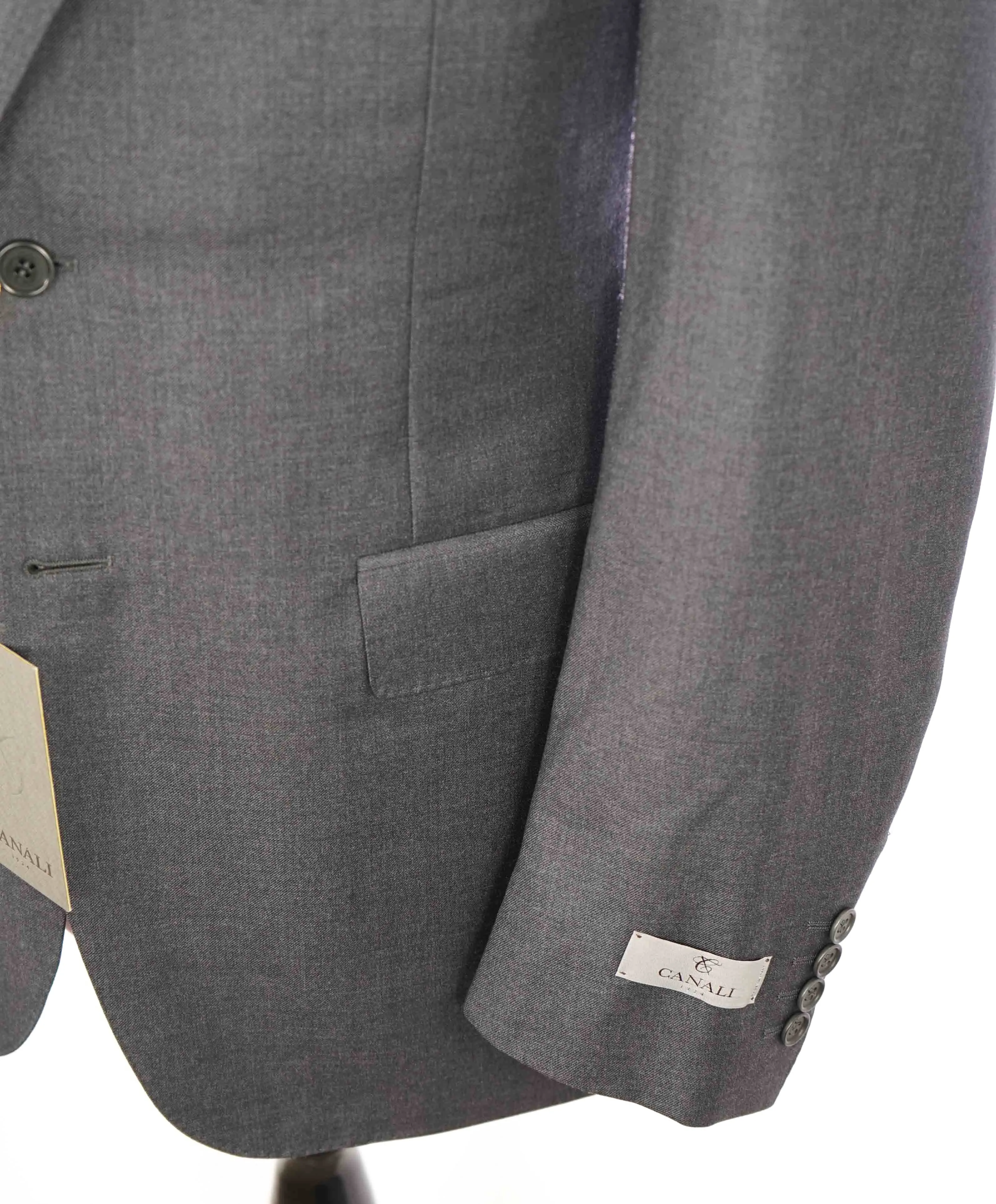$2,000 CANALI - Charcoal Gray *CLOSET STAPLE* Notch Lapel Suit - 50R US