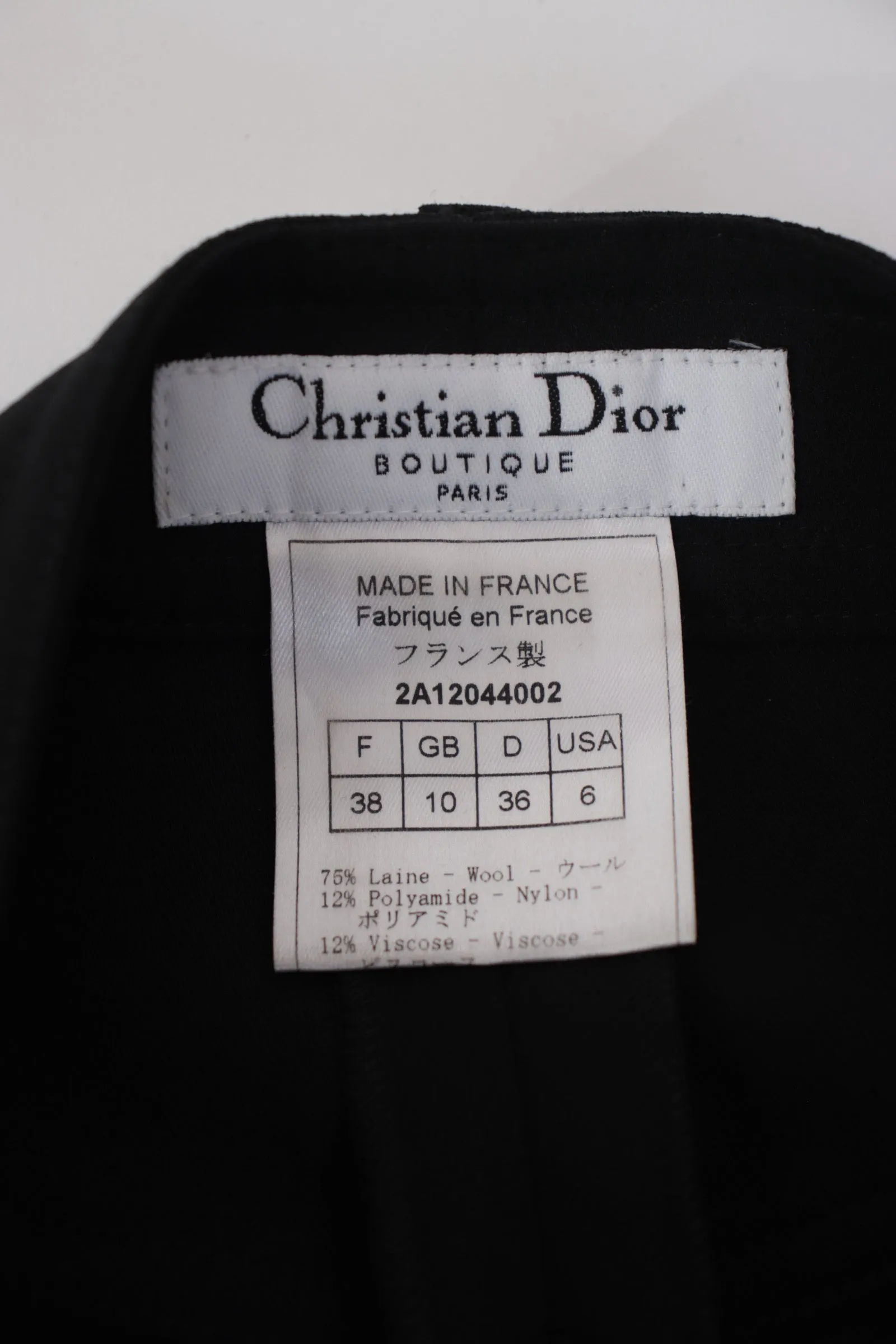 2002 Christian Dior Wool Corset Pants*