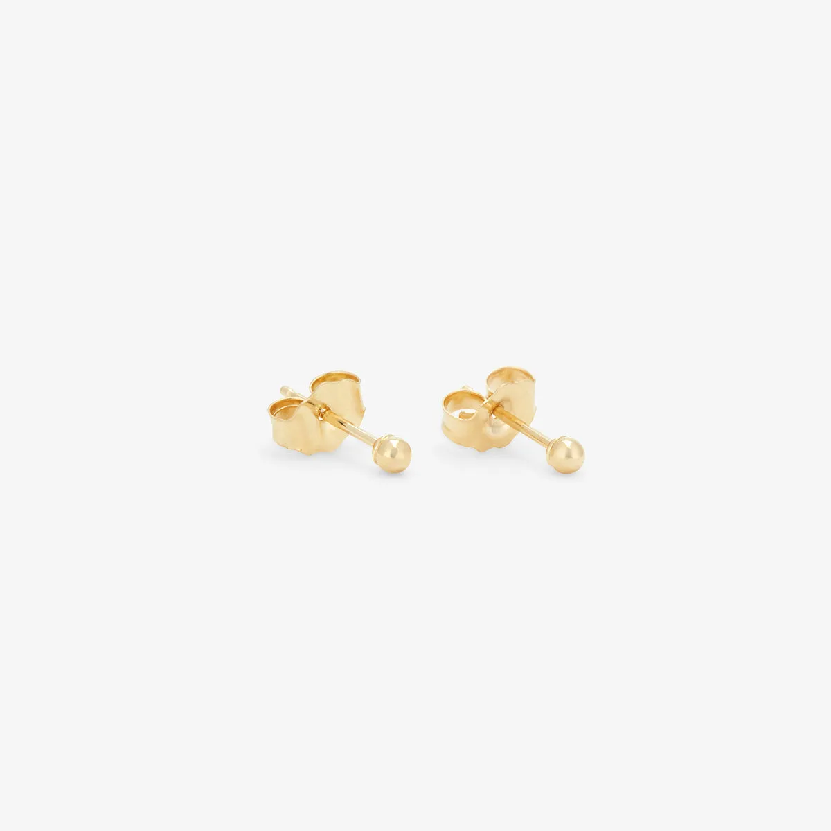 2mm Golden Ball Studs | E7602