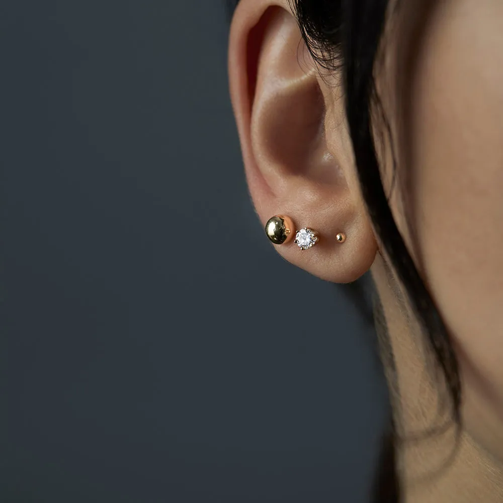 2mm Golden Ball Studs | E7602