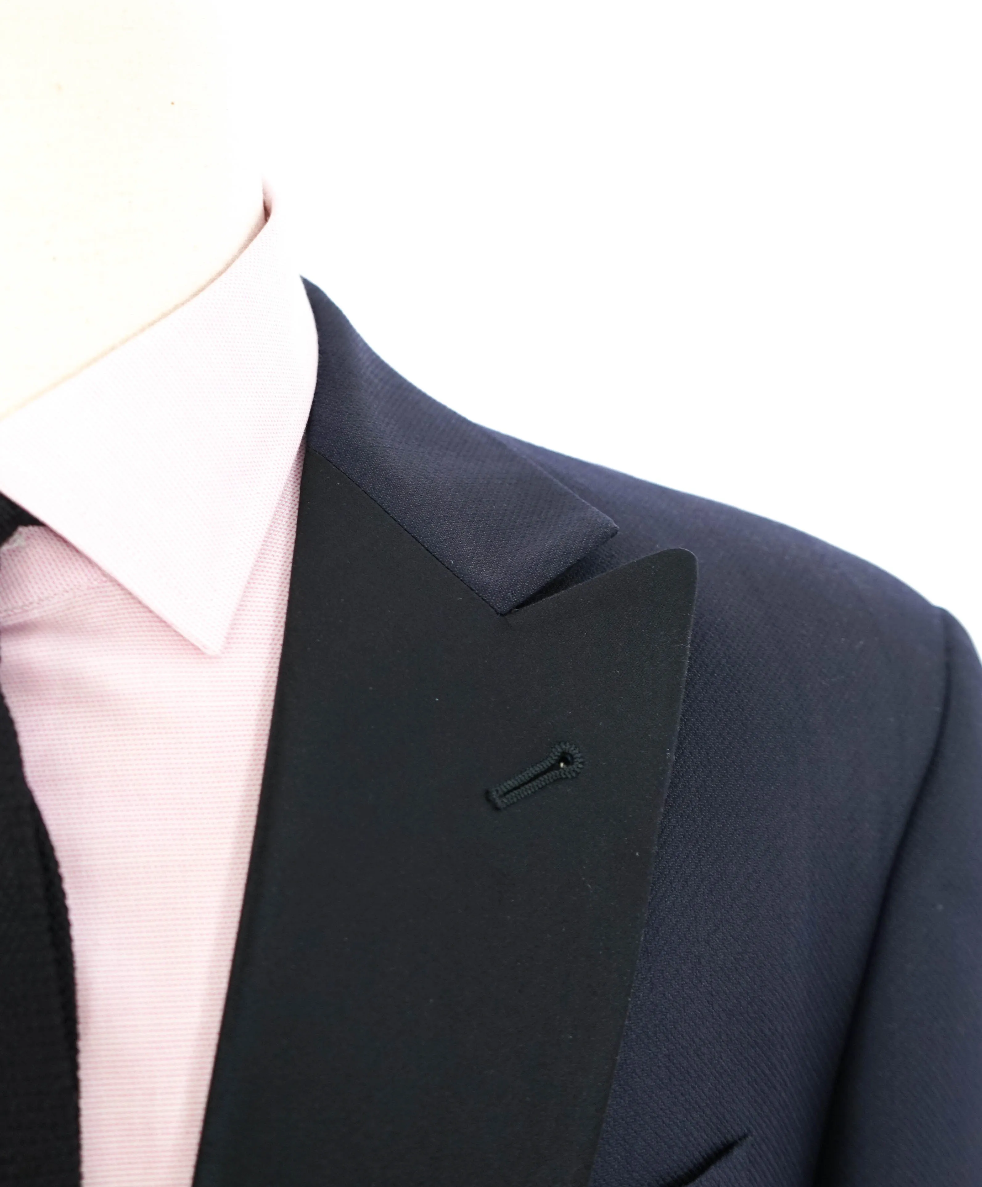 $3,995 GIORGIO ARMANI - "SOFT" Blue SILK Peak Lapel Tuxedo - 44L