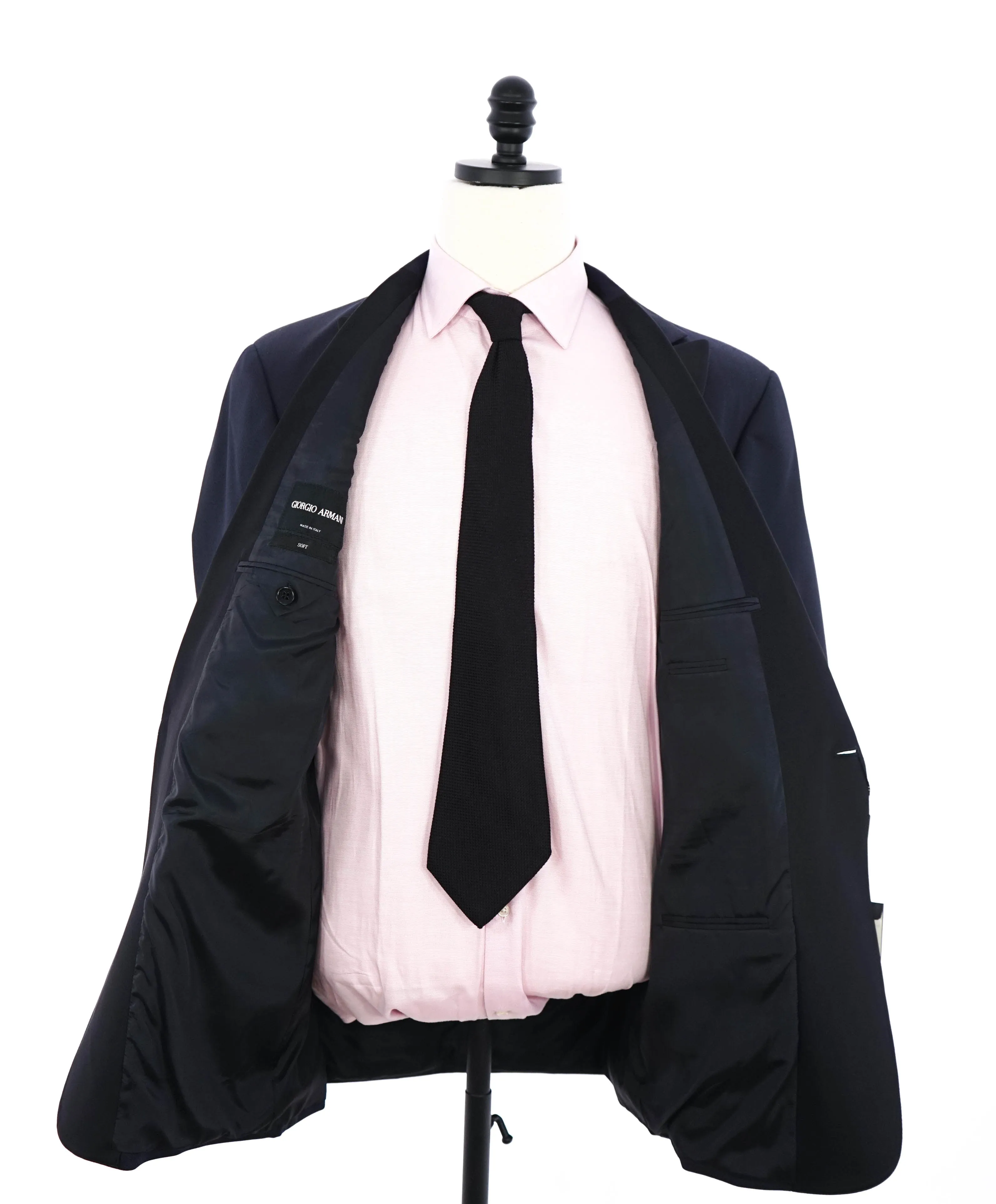 $3,995 GIORGIO ARMANI - "SOFT" Blue SILK Peak Lapel Tuxedo - 44L