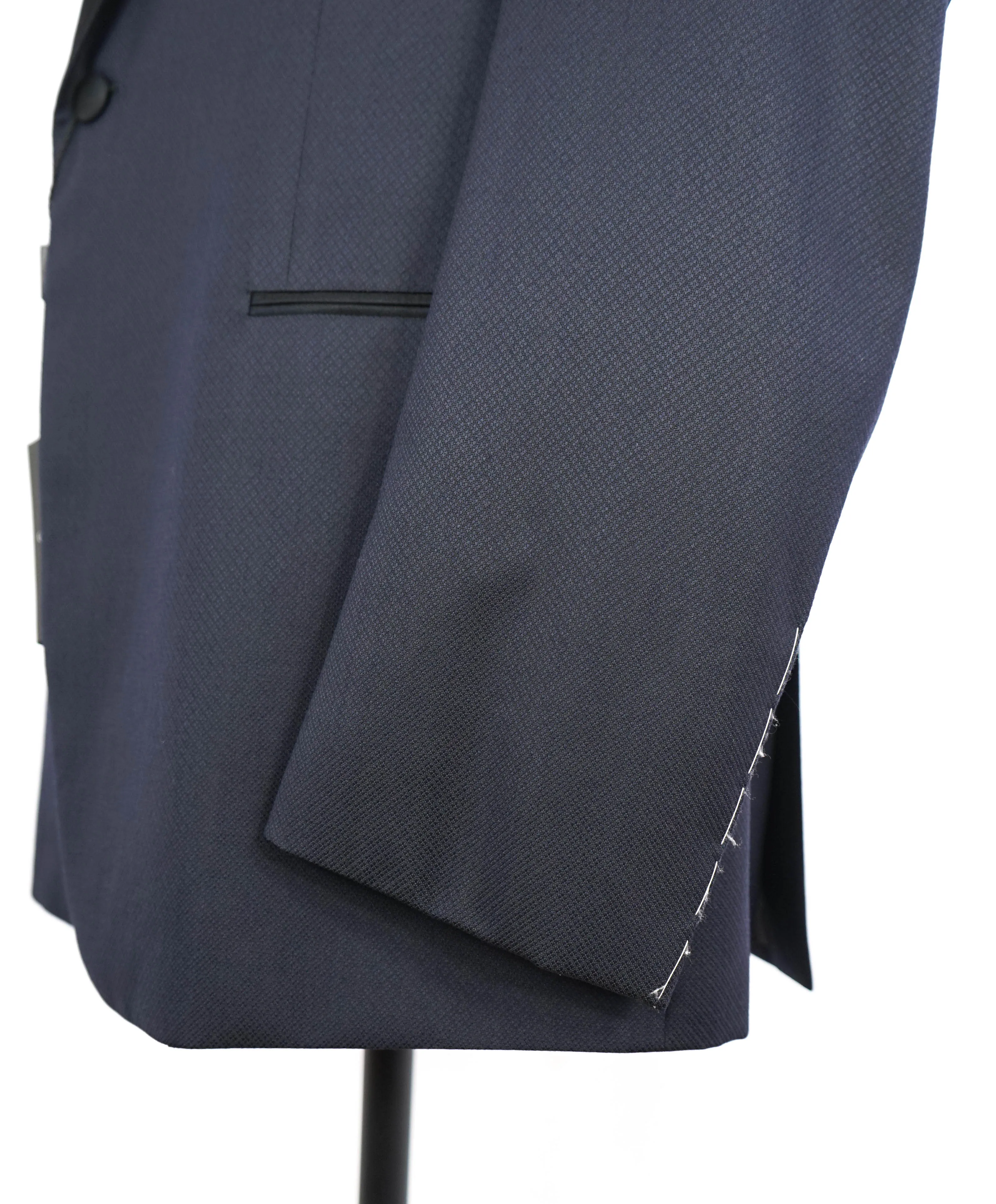 $3,995 GIORGIO ARMANI - "SOFT" Blue SILK Peak Lapel Tuxedo - 44L