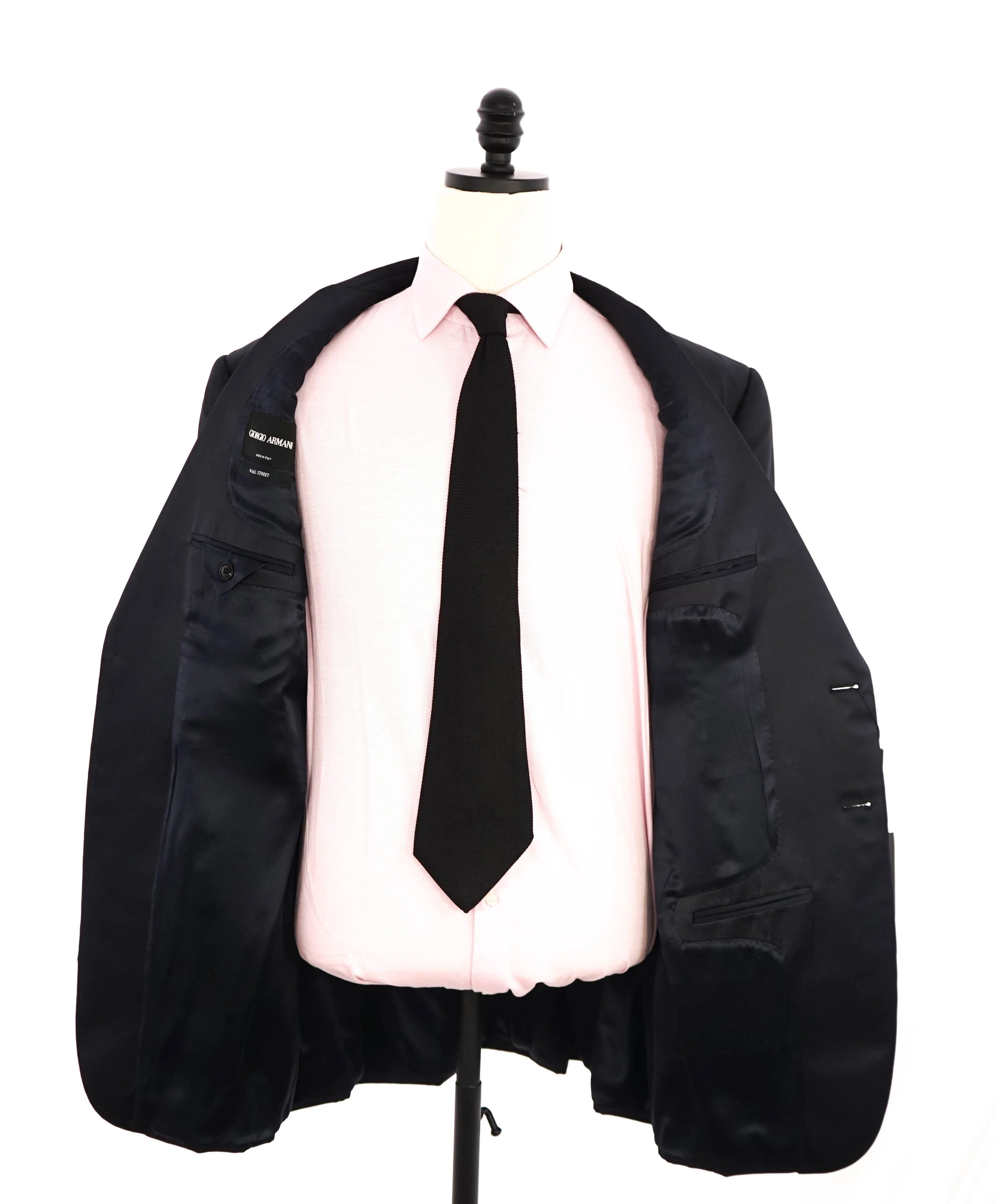 $4,595 GIORGIO ARMANI - "WALL STREET" Navy Cashmere Tuxedo - 46L