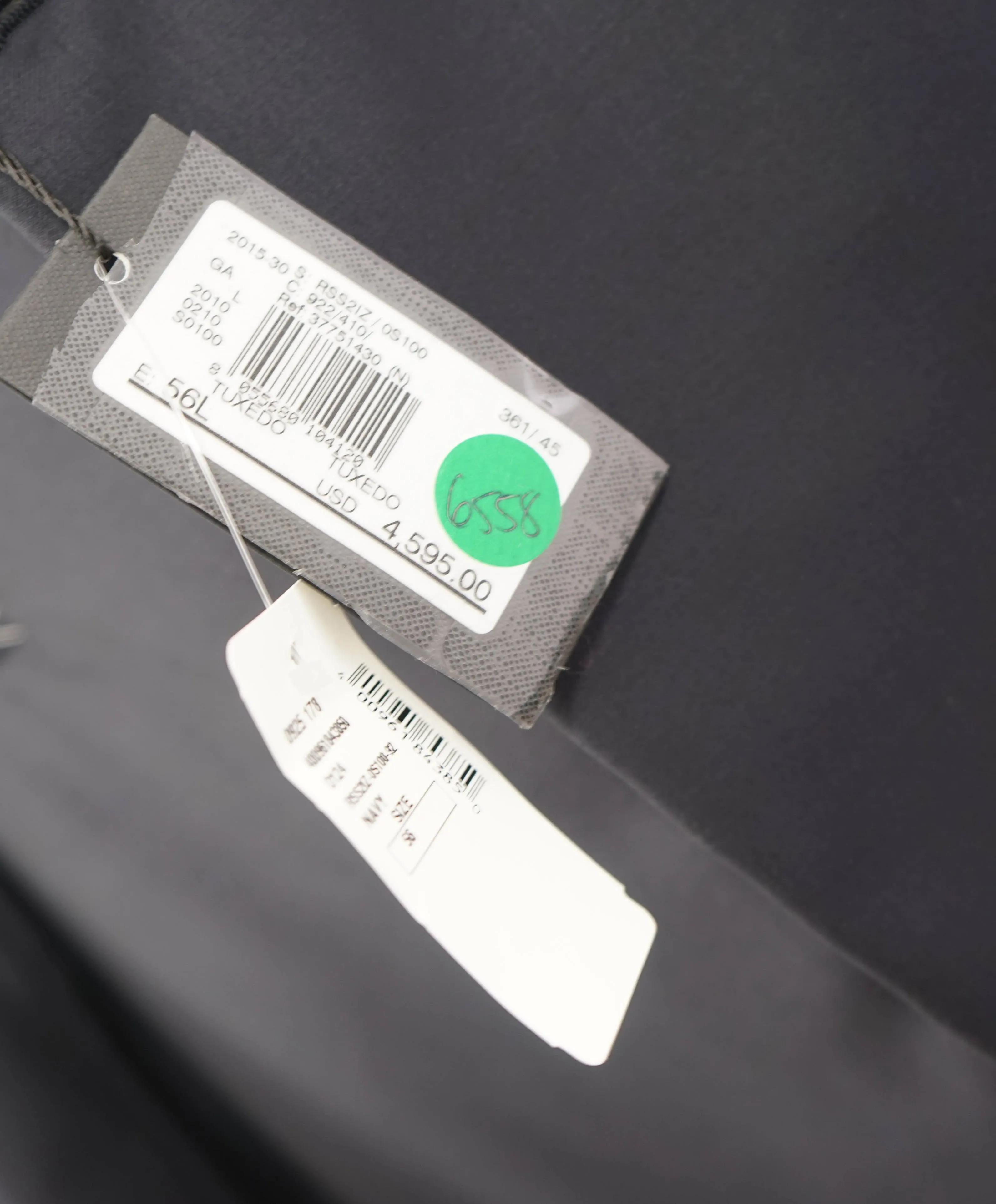 $4,595 GIORGIO ARMANI - "WALL STREET" Navy Cashmere Tuxedo - 46L