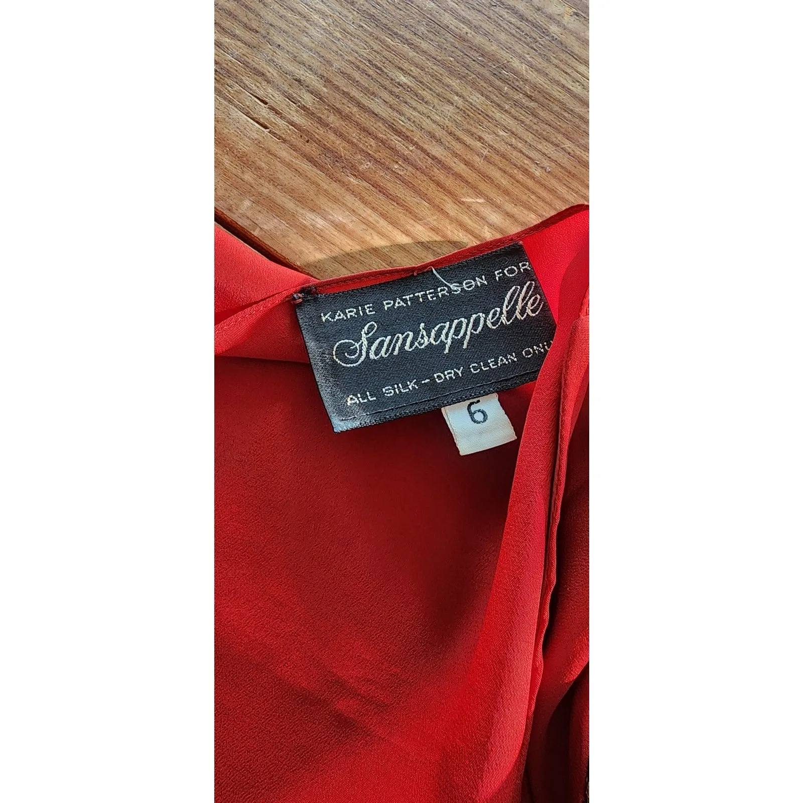 80s Cropped Jacket Red Silk   Sequined Sleees Sansappelle