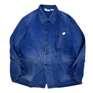80s Vintage German Military HBT work Jacket / size 48