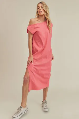 Aemi   Co Side Slit Round Neck Sleeveless Midi Dress