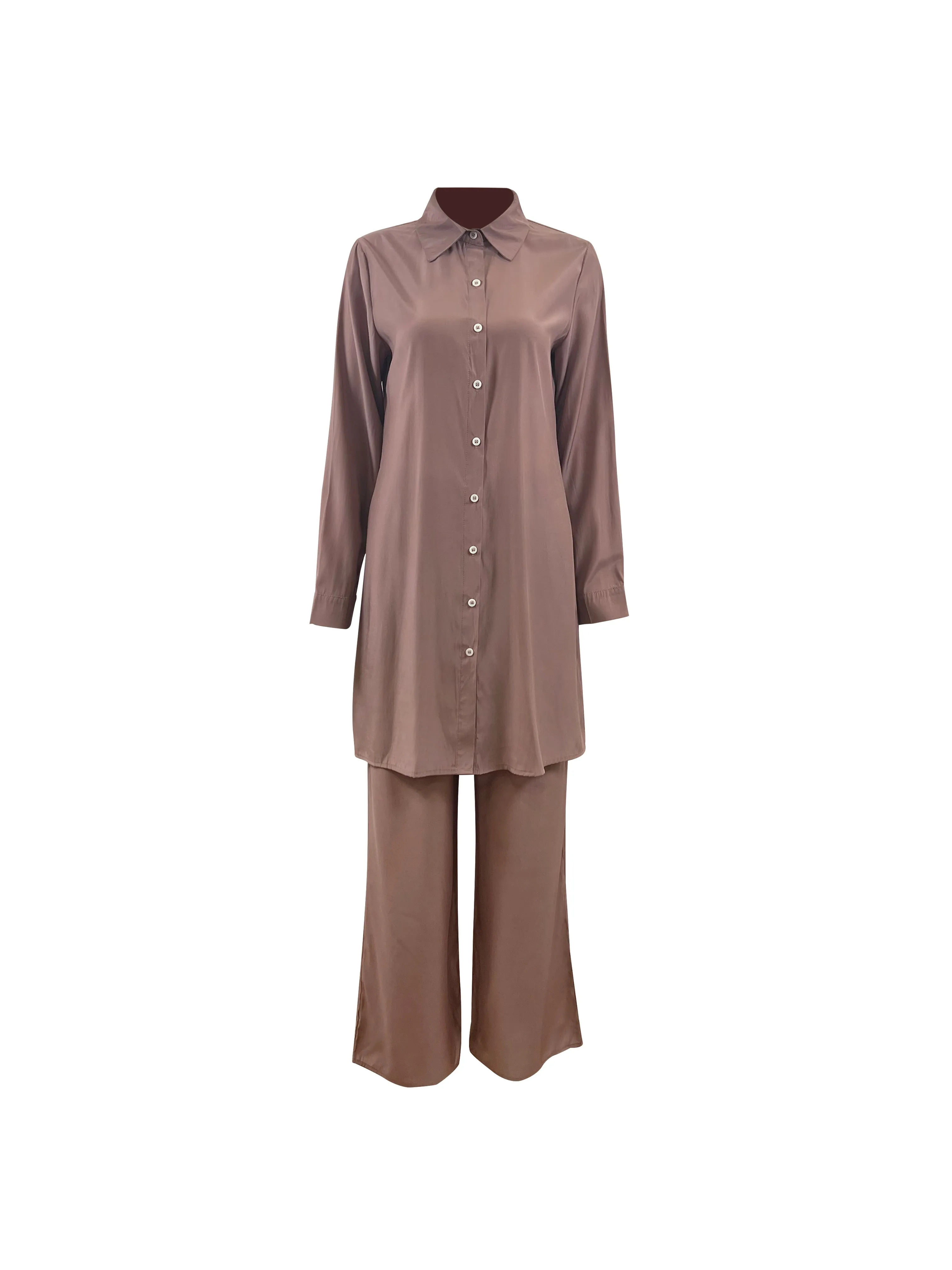Aiza Two Piece Matching Set - Rosy Taupe