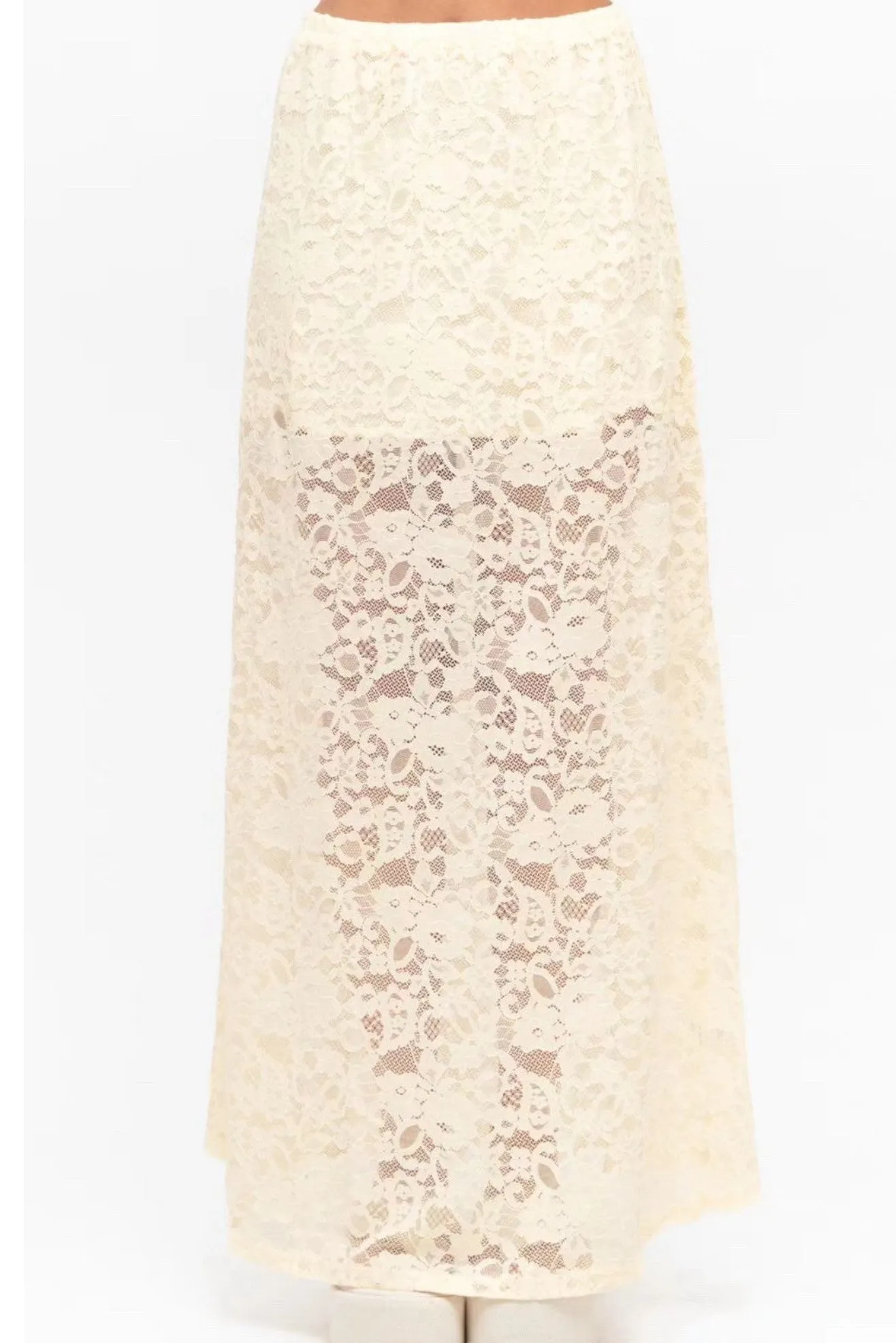 AMBER MAXI SKIRT || CREAM