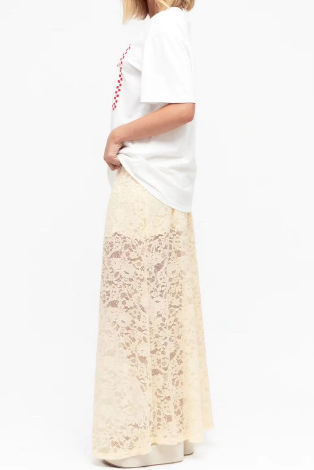 AMBER MAXI SKIRT || CREAM