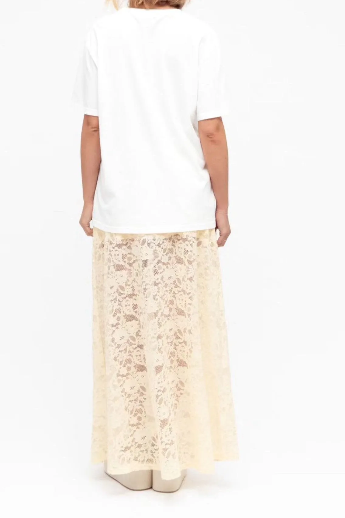 AMBER MAXI SKIRT || CREAM