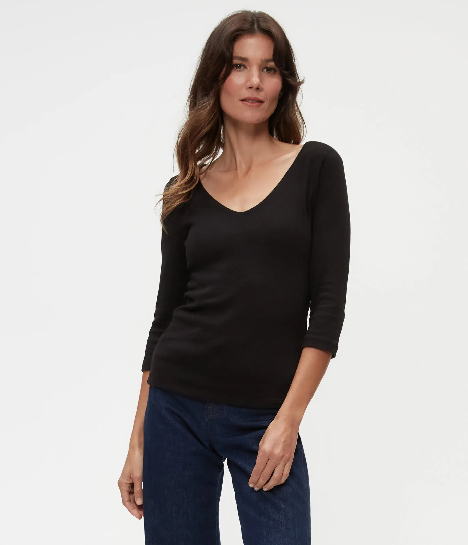 Angelina Shine V-Neck Tee