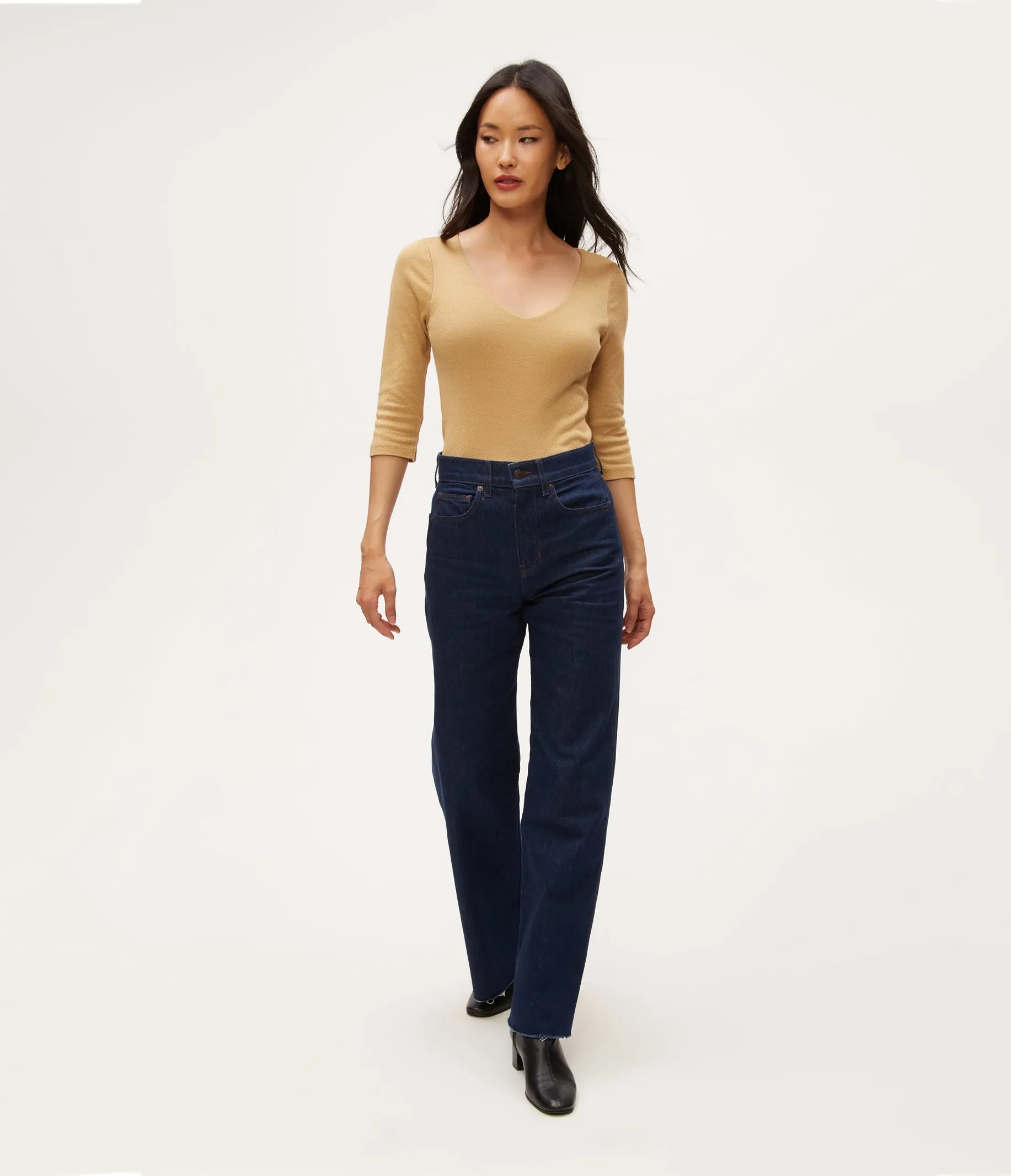 Angelina Shine V-Neck Tee