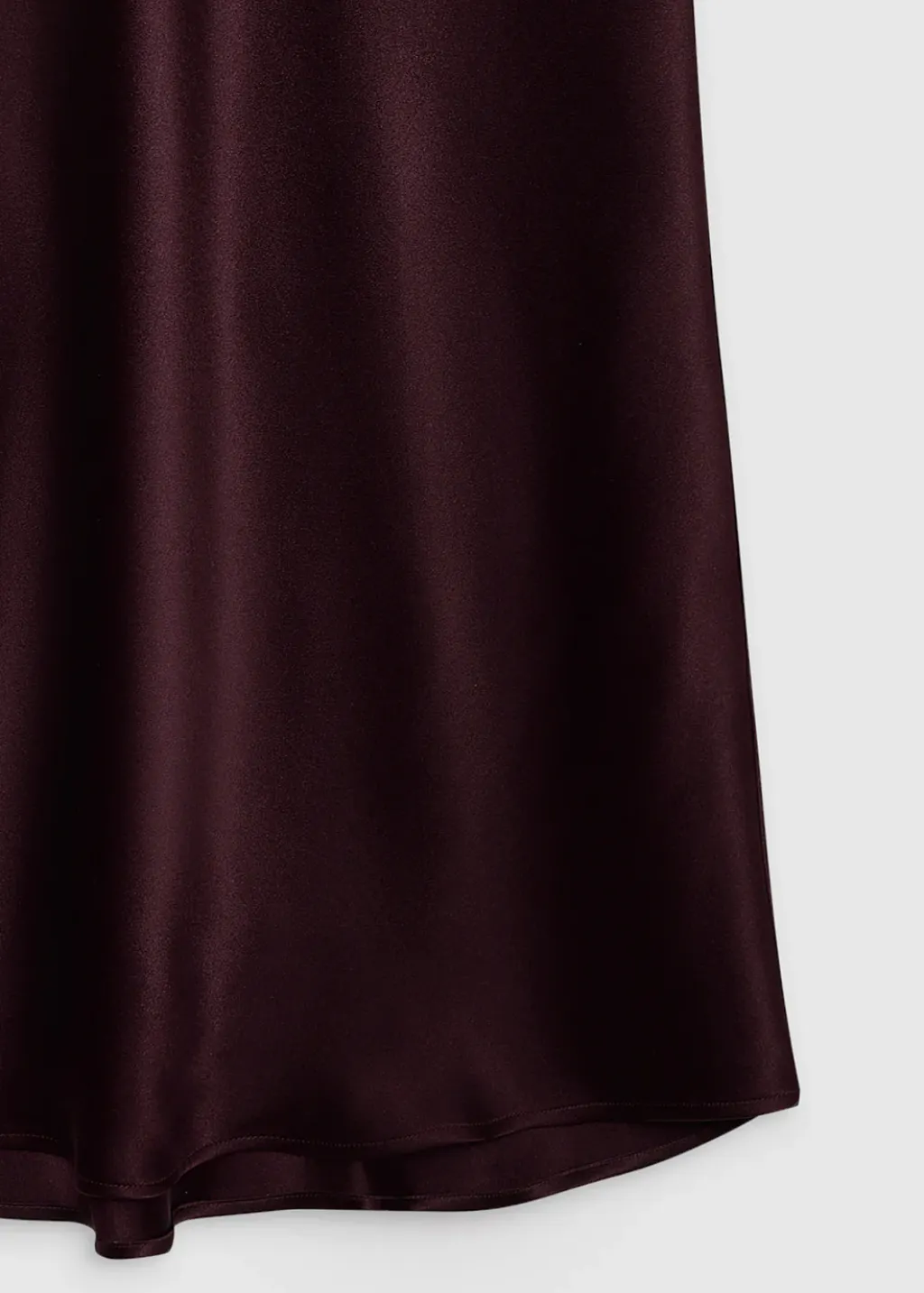 Anine Bing Bar Silk Skirt in Bordeaux