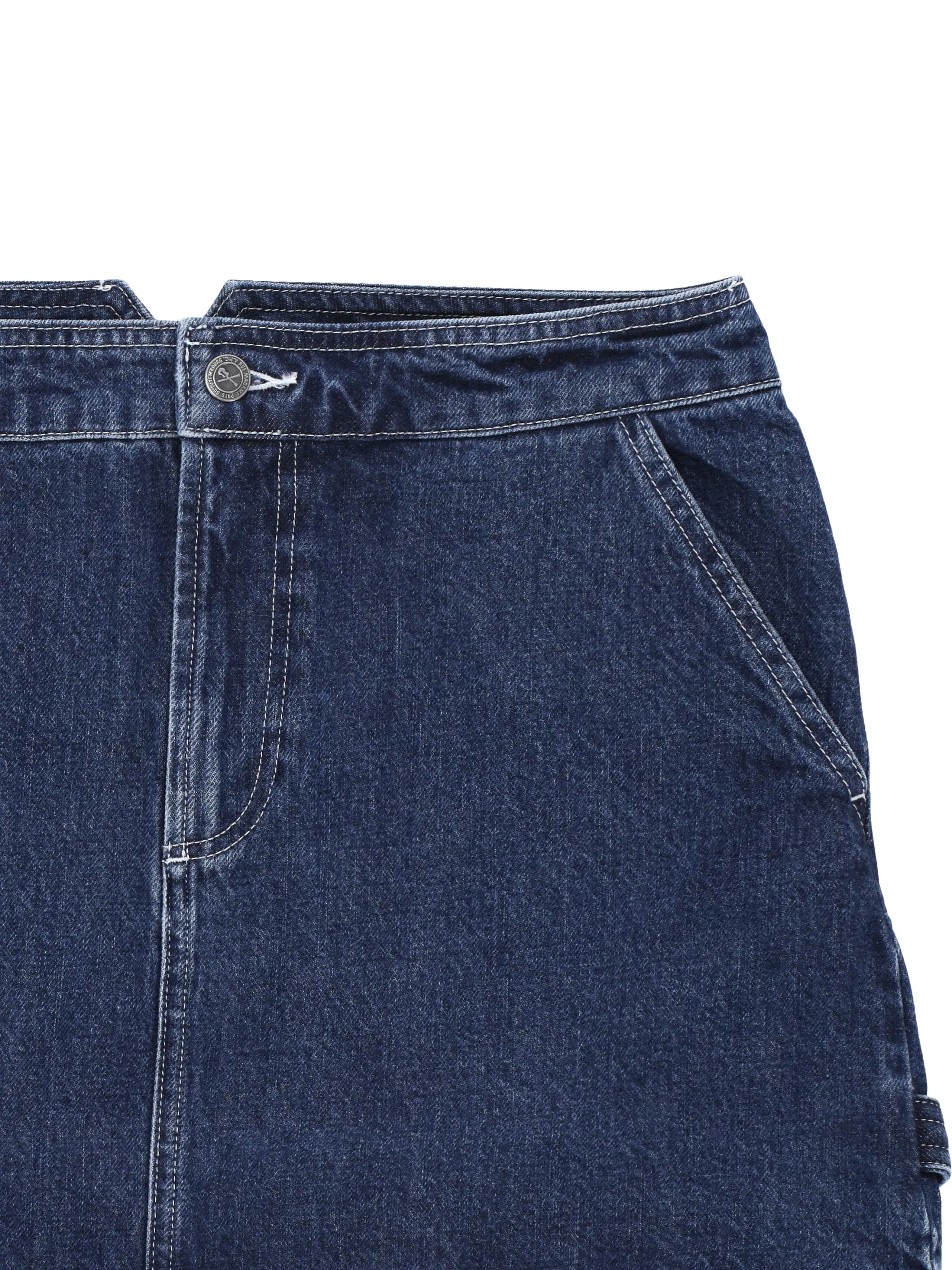 A.p.c. Indigo blå kniv veck kjol