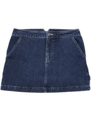 A.p.c. Indigo blå kniv veck kjol