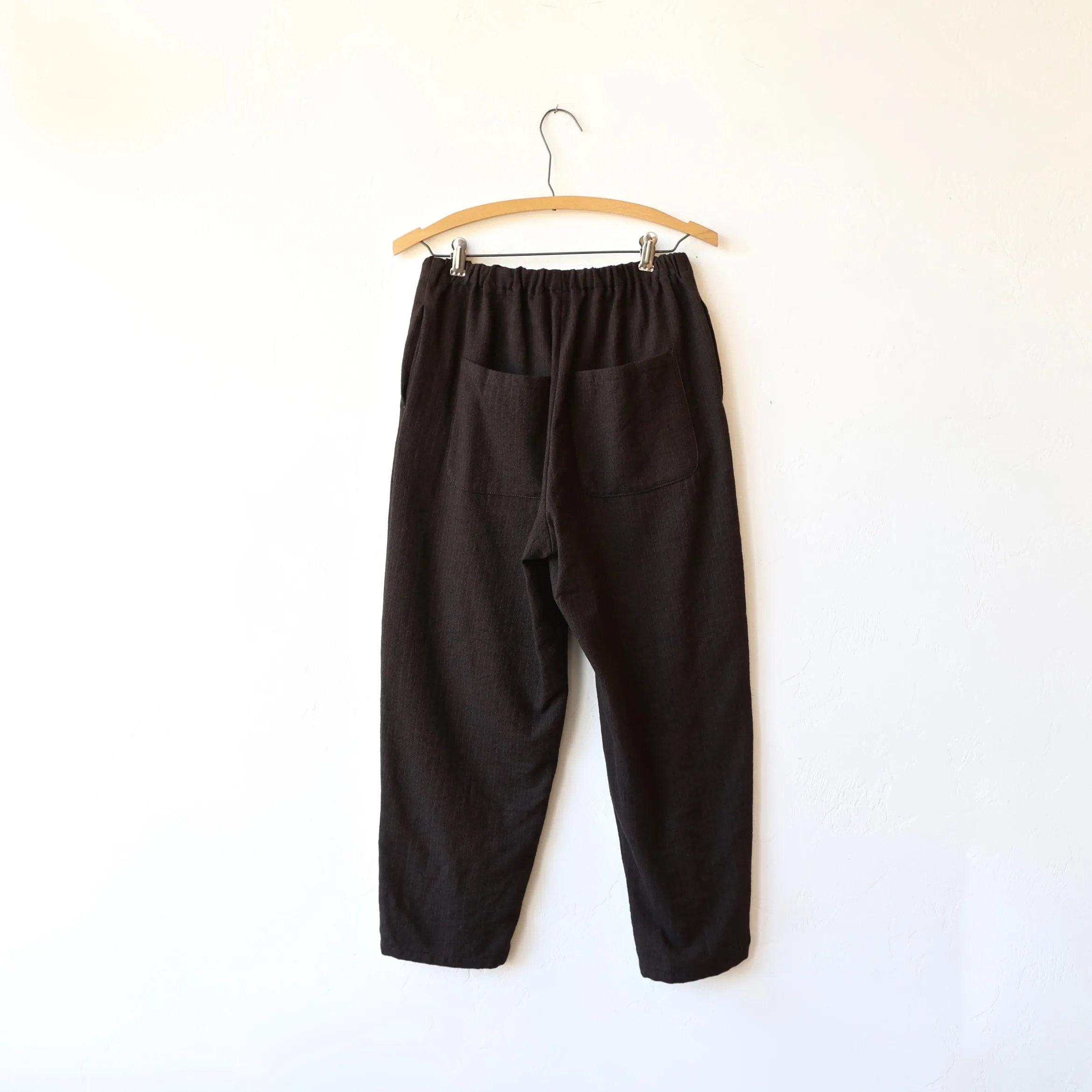 Apuntob Pin Stripe Cotton/Wool Pants - Chocolate