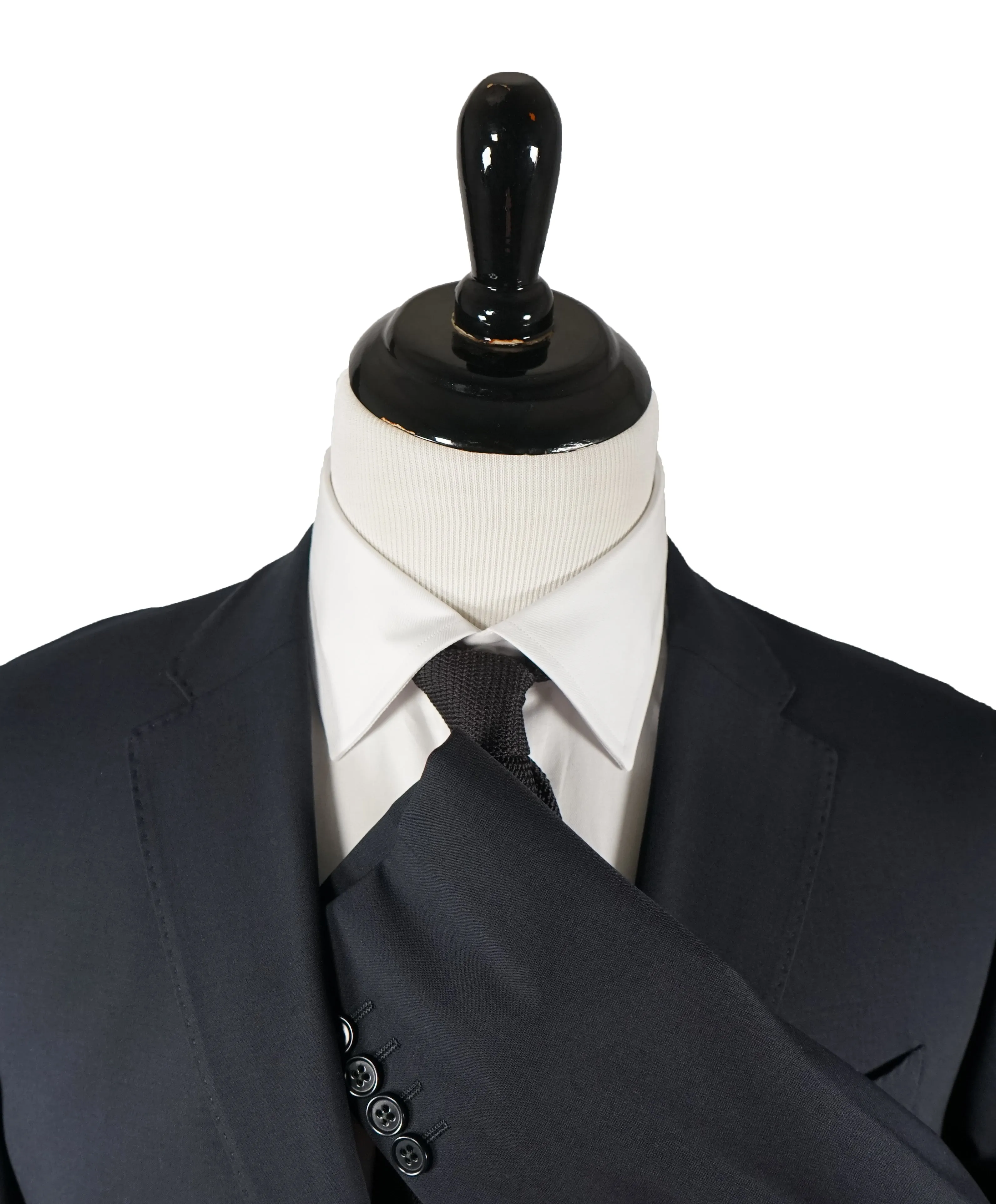 ARMANI COLLEZIONI - “M Line” Navy Solid Suit With Pick Stitching - 42R