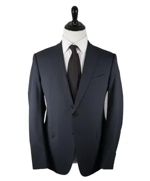 ARMANI COLLEZIONI - “M Line” Navy Solid Suit With Pick Stitching - 42R