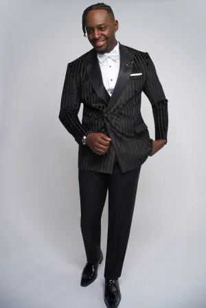 Ashton Velour Stripe Suit