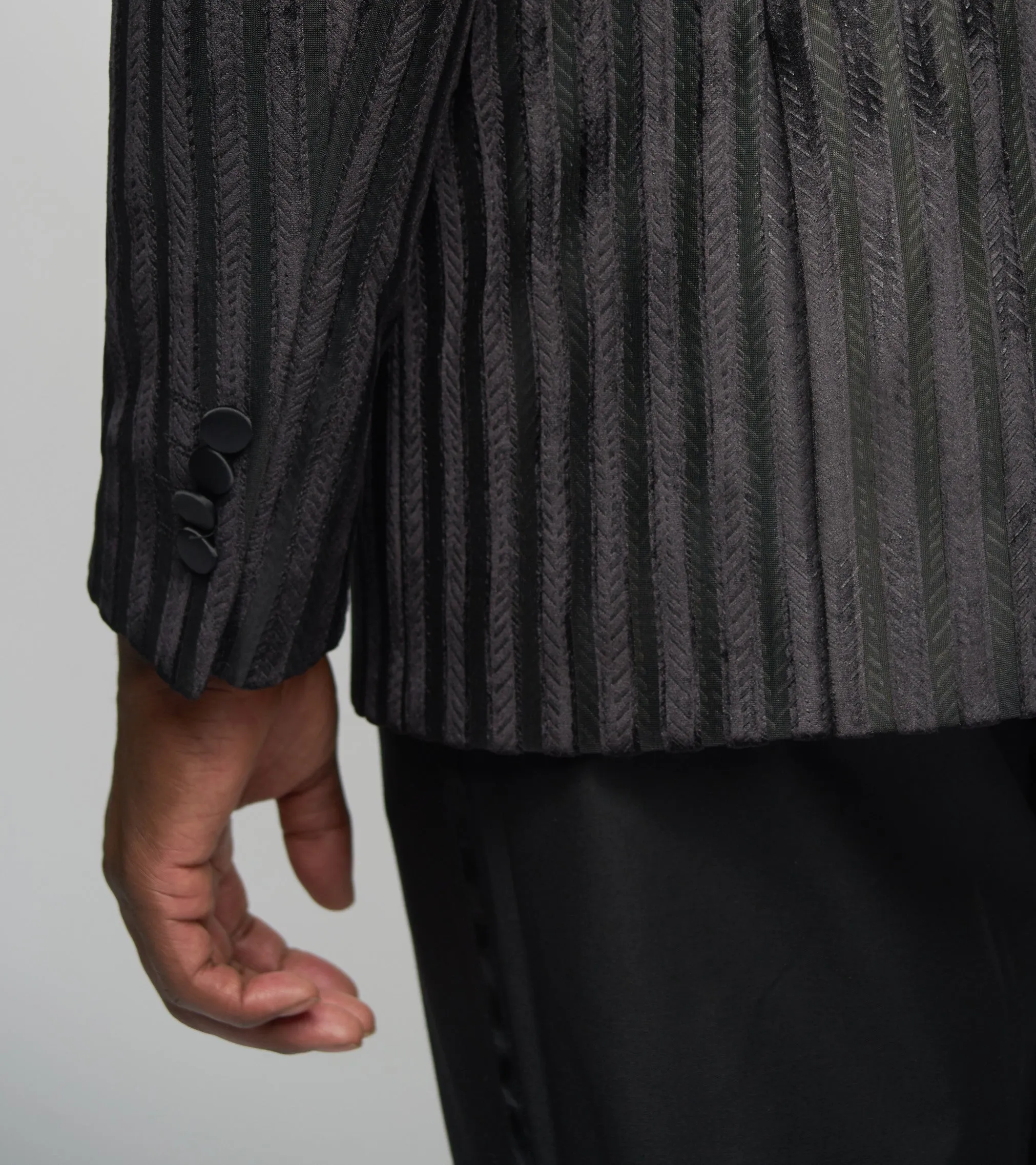 Ashton Velour Stripe Suit