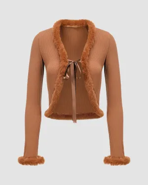 Astral Fuzz Cropped Cardigan