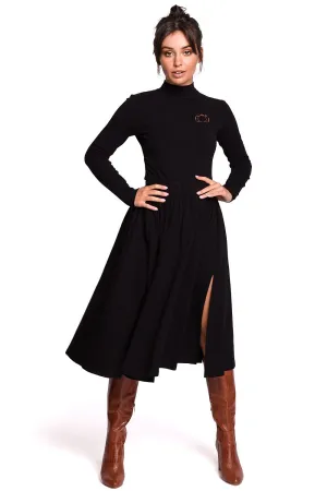 Asymmetric Midi Skirt with Flare
