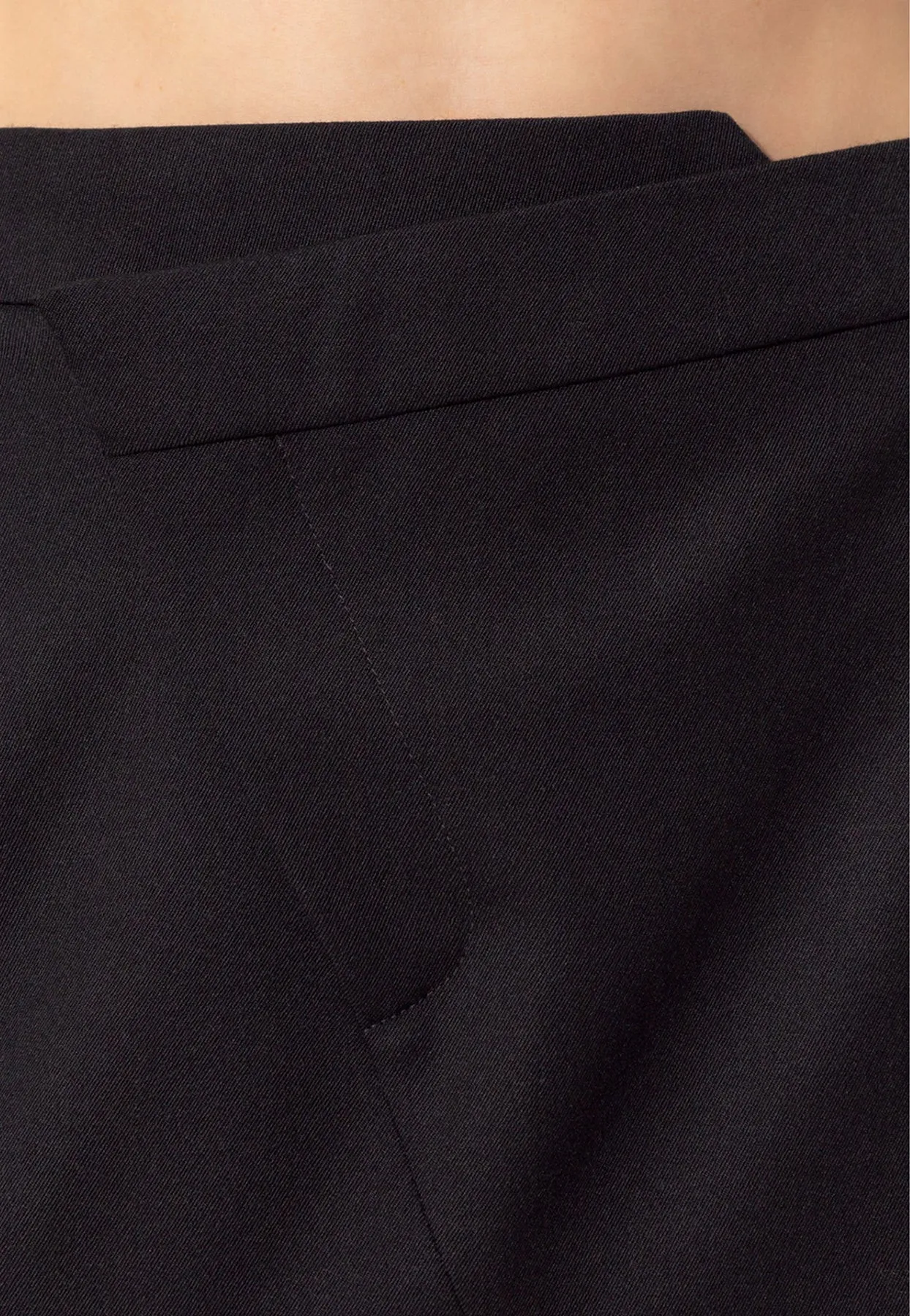 Asymmetric Paneled Midi Skirt