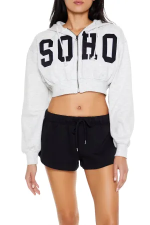 Athletic Cropped Jacket - Grey