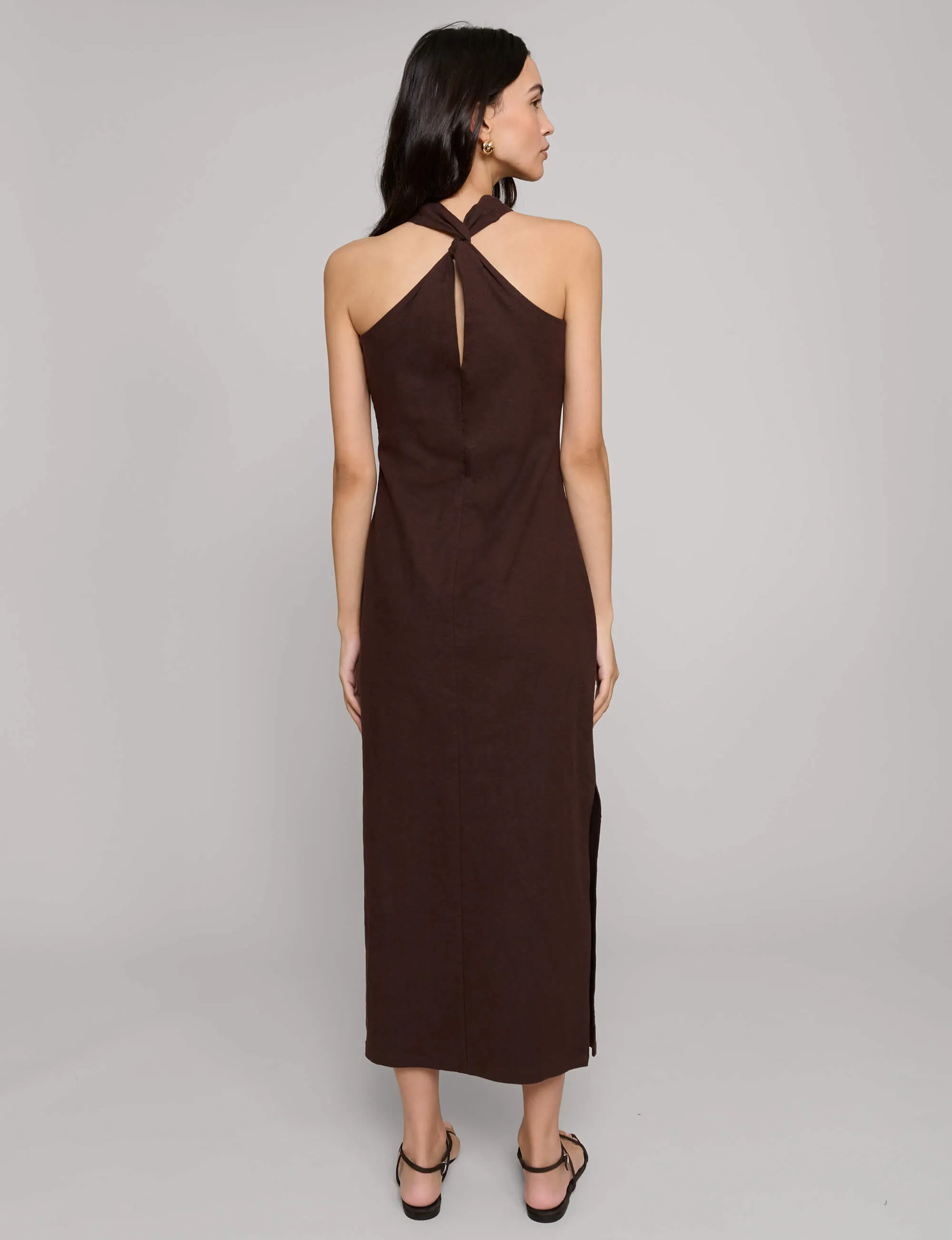 Attica Linen Gold Cuff Dress-BESTSELLER