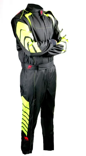 Aurora 2.0 Single Layer SFI 3.2A/1 Rated Fire Suit Black/Neon Green