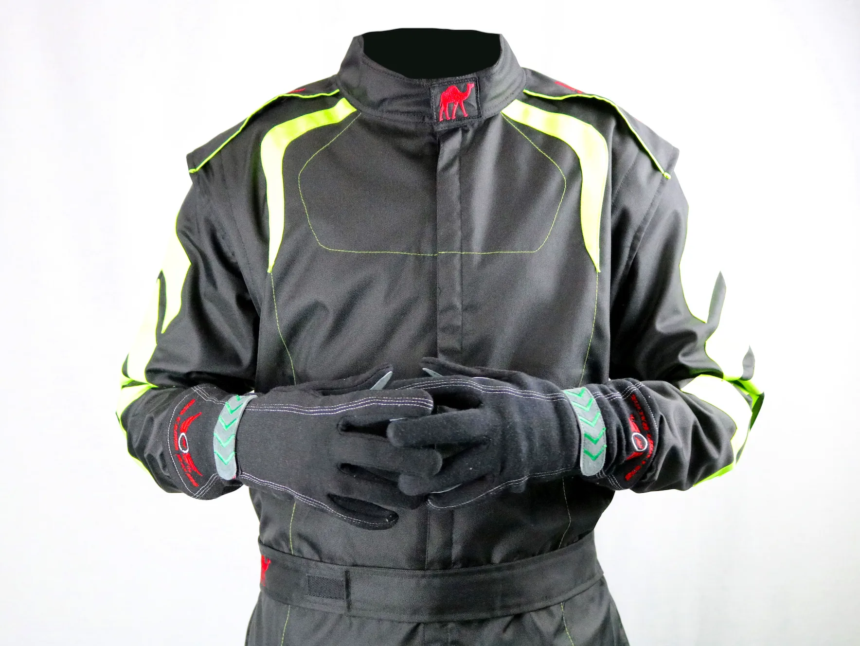 Aurora 2.0 Single Layer SFI 3.2A/1 Rated Fire Suit Black/Neon Green