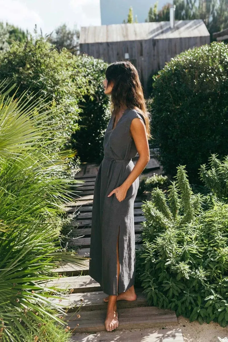 Aurora Linen Mid-length Dress | Multiple Colours
