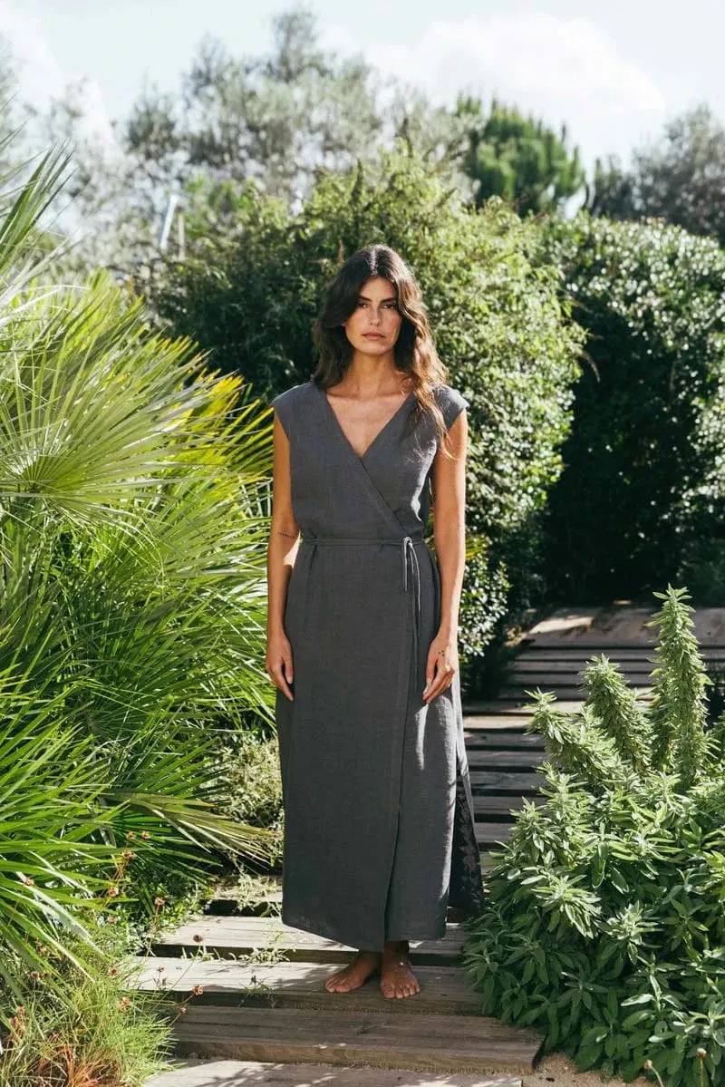 Aurora Linen Mid-length Dress | Multiple Colours