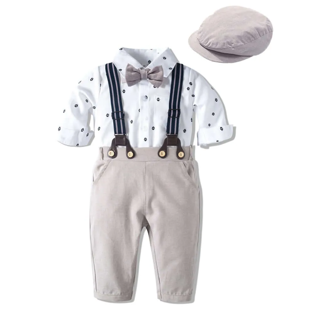 Baby Suits Boy Clothes Romper   Vest   Hat Formal Outfit