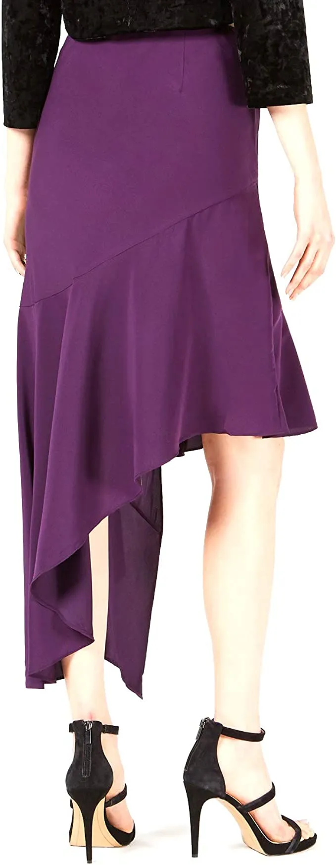 Bar III Asymmetrical Midi Skirt Purple Dynasty 2