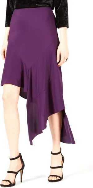 Bar III Asymmetrical Midi Skirt Purple Dynasty 2