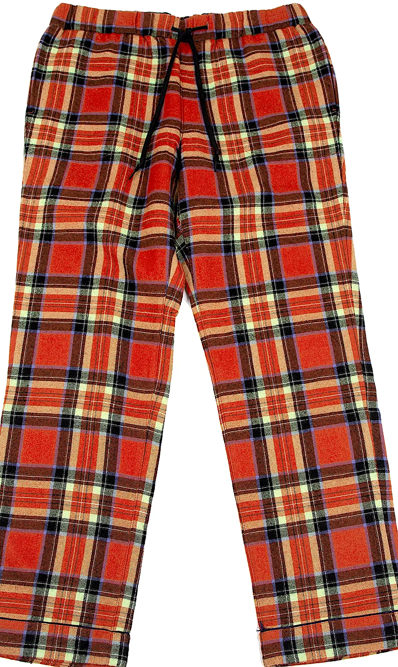 BEAUTY & YOUTH UNITED ARROWS JAPAN. Red, Yellow Plaid Tartan Wool Check Pants