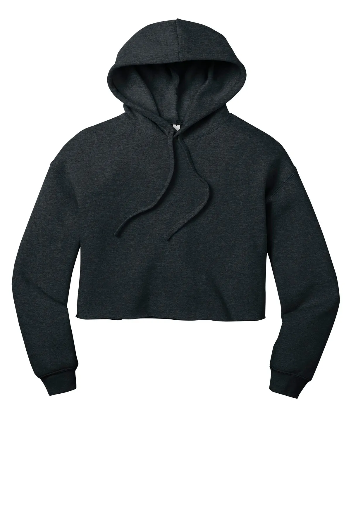 BELLA CANVAS  Women's Sponge Fleece Cropped Fleece Hoodie. BC7502 Dark Grey Heather