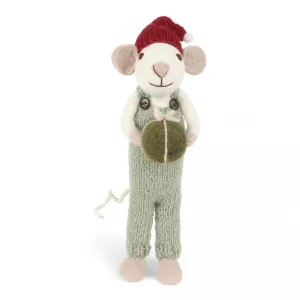 Big White Mouse With Light Green Pants & Present