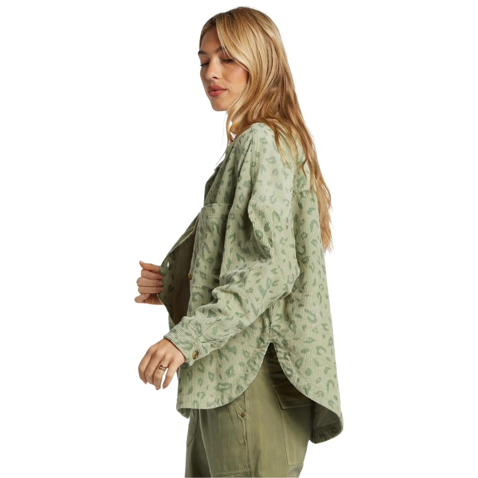 Billabong Womens Stoked On You Long Sleeve Corduroy Shirt