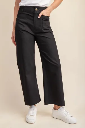 Black Ankle Cropped Pants