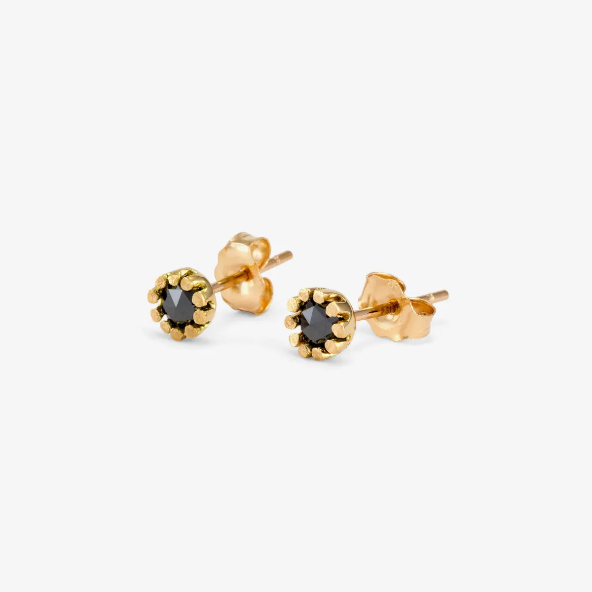 Black Diamond Flower Studs | E2301BK